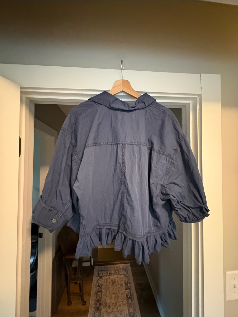 We The Free Navy Button-Front Shirt Jacket - Picture 4 of 4
